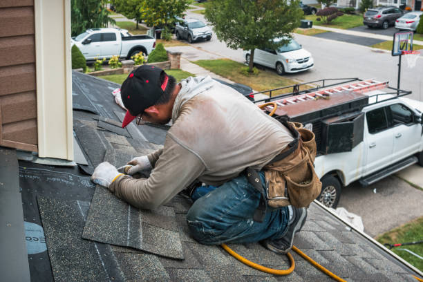 Professional Flat Roof Repair technician working in Wyanet, IL